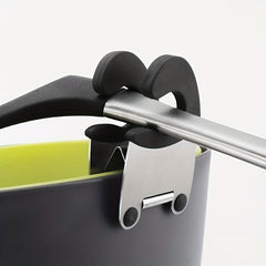 Stainless Steel Pot Spoon Holder with Silicone Grip