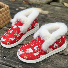 Women's Christmas Snow Boots Plush Comfort & Warmth