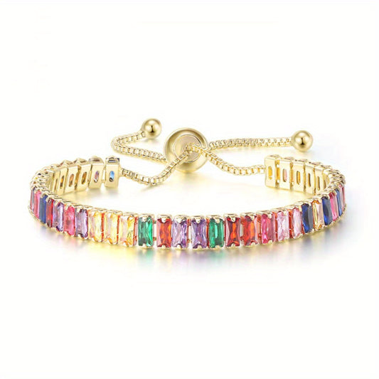 Zircon Tennis Bracelet Adjustable Hand Jewelry