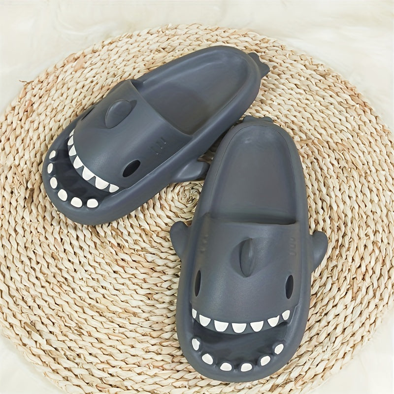 Boy's Shark Slippers Comfy Non Slip Home Shoes For Kids Indoor Activities