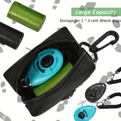 Portable Pet Poop Bag Holder Dispenser With Leash Attachment