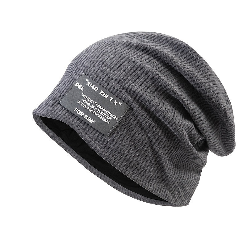 Striped Knit Slouchy Beanies for Women & Men Lightweight Hat