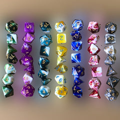 7 Double Colors Dice Sets for Table Games