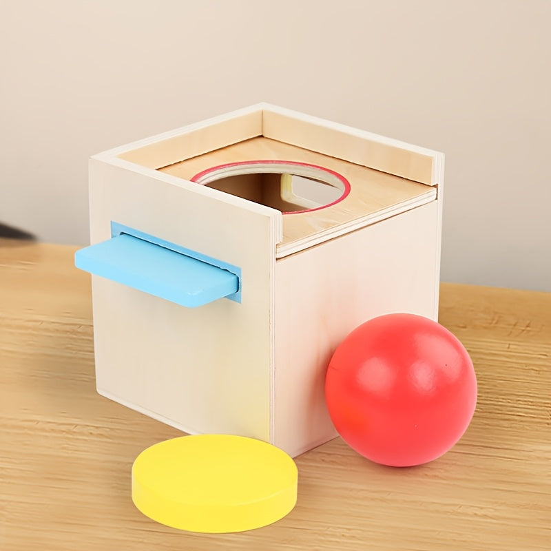 Wooden Ball Sorting Toy Matching Puzzle 3 Holes - Festive Gift