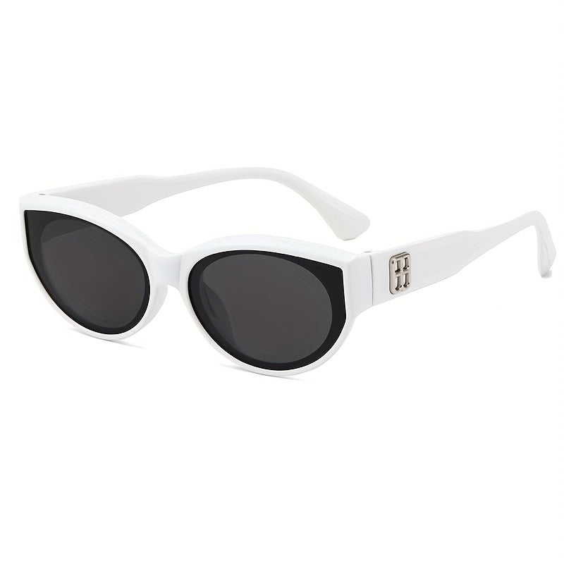 Cat Eye Sunglasses Oval Frame Wrap Around Glasses UV400