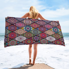 Boho Sandproof Beach Towels Fast Dry Beach Accessories