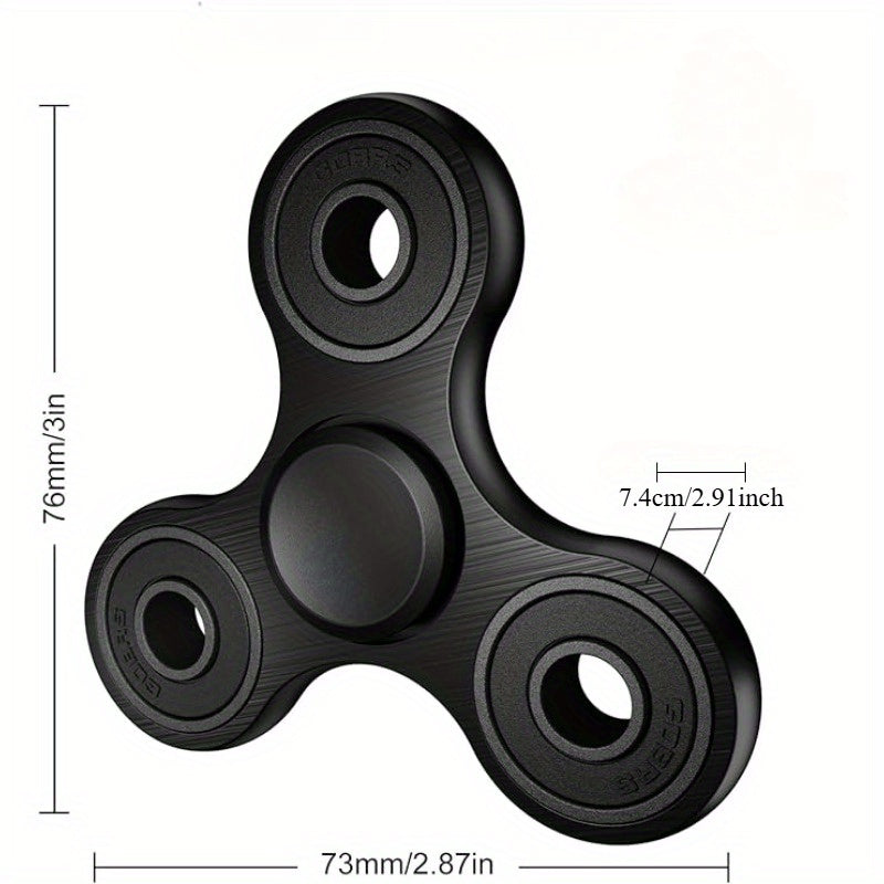 Aluminum Triangular Fidget Spinner Stress Relief Toy Orange