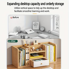 Desktop Mini Small Bookshelf File Desk Storage Shelf Bookcase