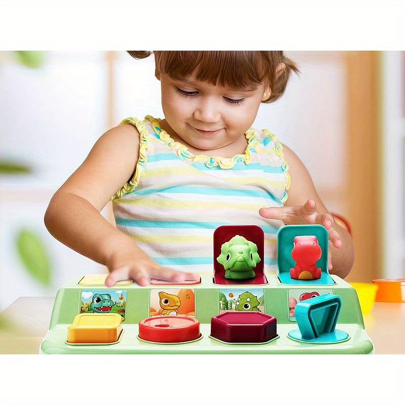 Interactive 3D Animal Puzzle Toy for Toddlers with Colorful Buttons
