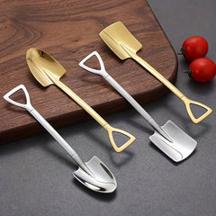 4pcs Stainless Steel Dessert Fruit Tea Coffee Mixing Jam Ice Cream Salad Spoon