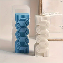 S Geometric Line Candle Mold DIY Soap Silicone Mold Candle Ornament