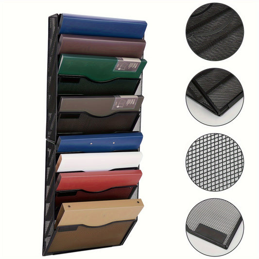 Mesh Office File Organizer 12 Pocket Vertical Hanging File Storage