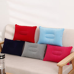 Flocked Inflatable Pillow for Hiking Camping Traveling
