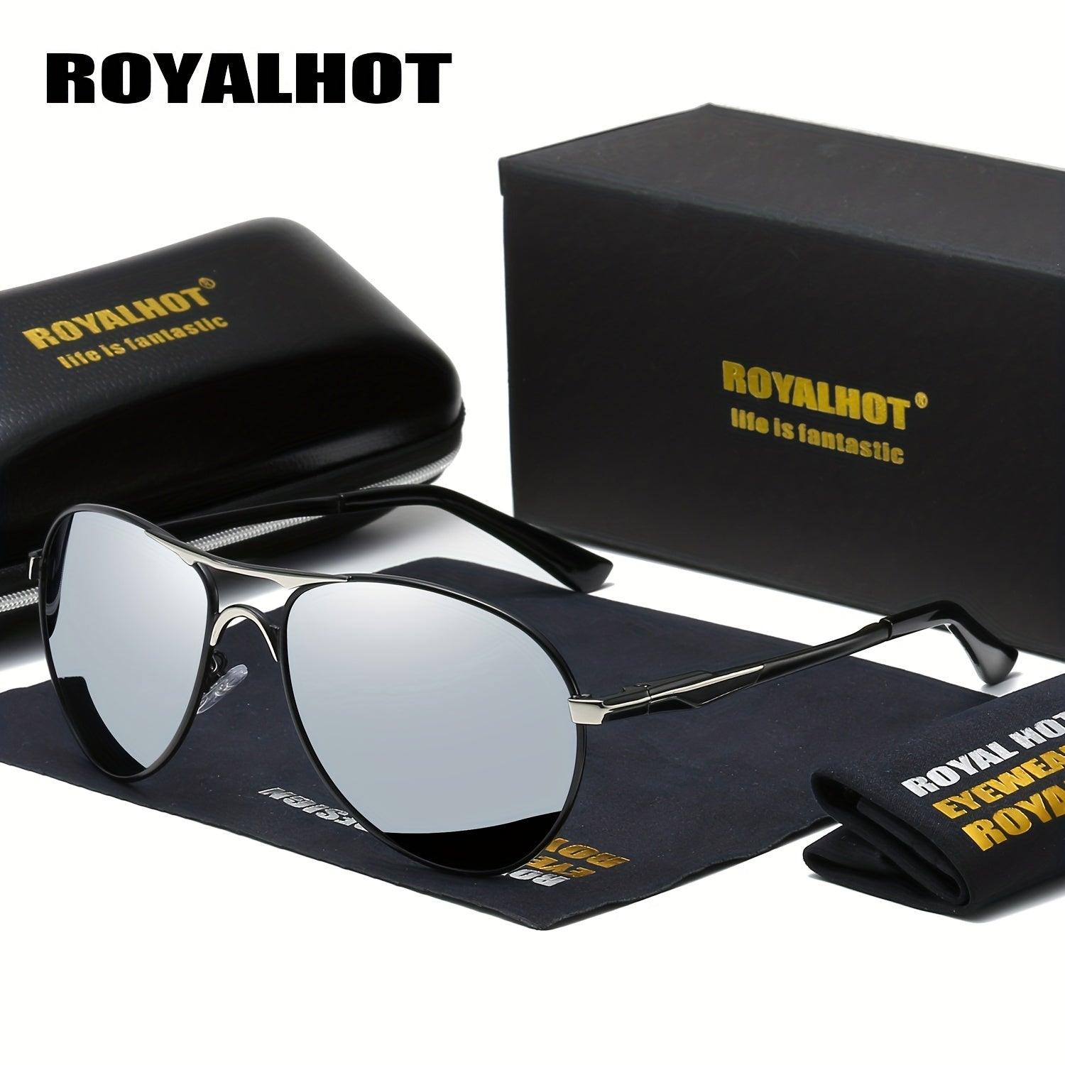 RoyalHot Polarized Alloy Frame Sunglasses Driving Sun Glasses Shades Oculos