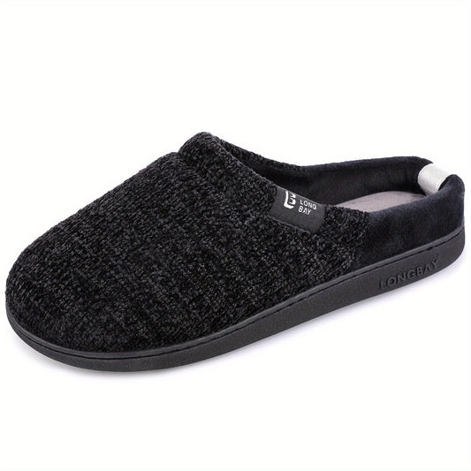 Women's Plush Lined Slippers Comfortable Closed Toe Slip On Shoes