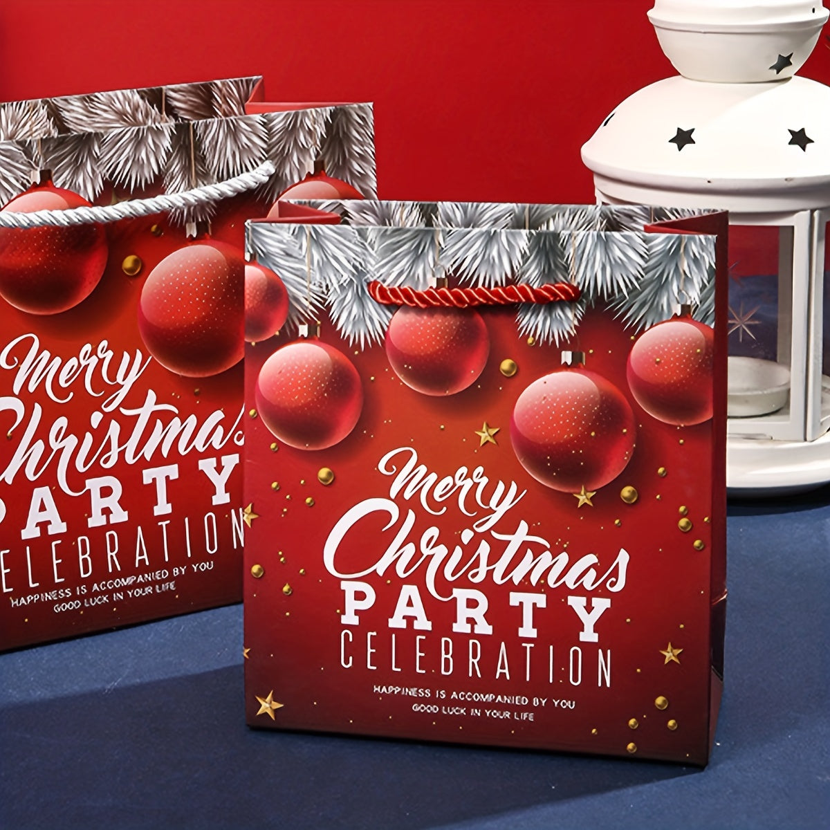 1pc Mini Candy Bag Red Christmas Family Party Gift Bag