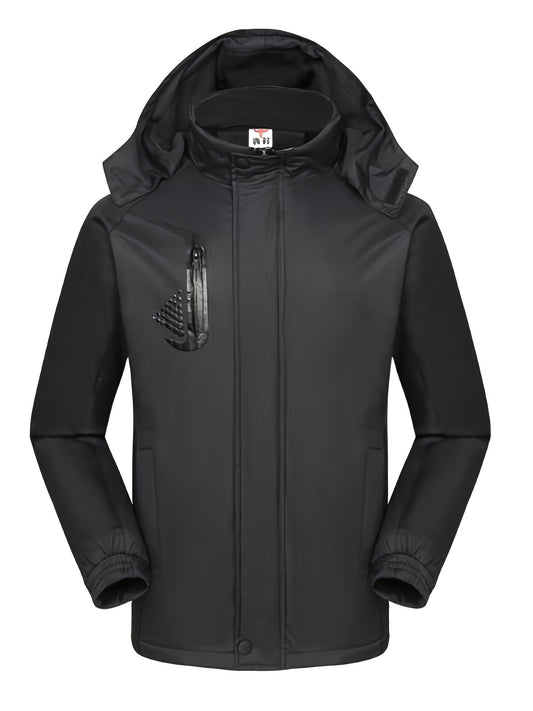 Men's Block Outdoor Casual Hooded Windbreaker Jacket