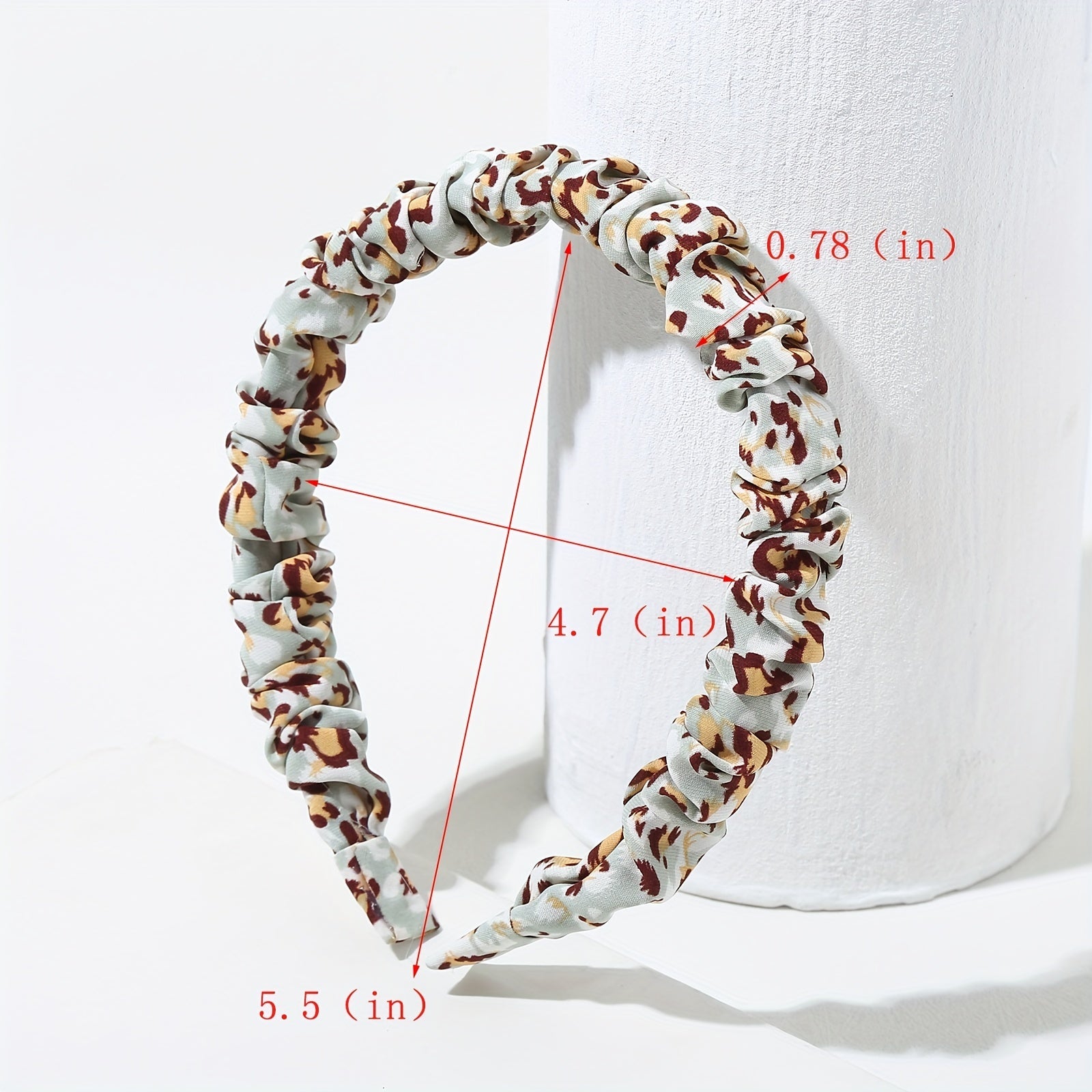2pcs Leopard Print Headband Boho Thin Hairband Women Vintage Style Hair Accessor