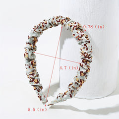 2pcs Leopard Print Headband Boho Thin Hairband Women Vintage Style Hair Accessor