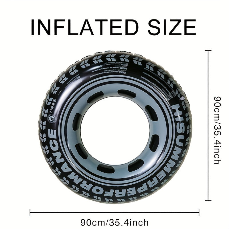 1pc PVC Inflatable Car Tire Swimming Ring for Summer Parties