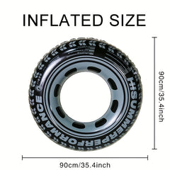 1pc PVC Inflatable Car Tire Swimming Ring for Summer Parties