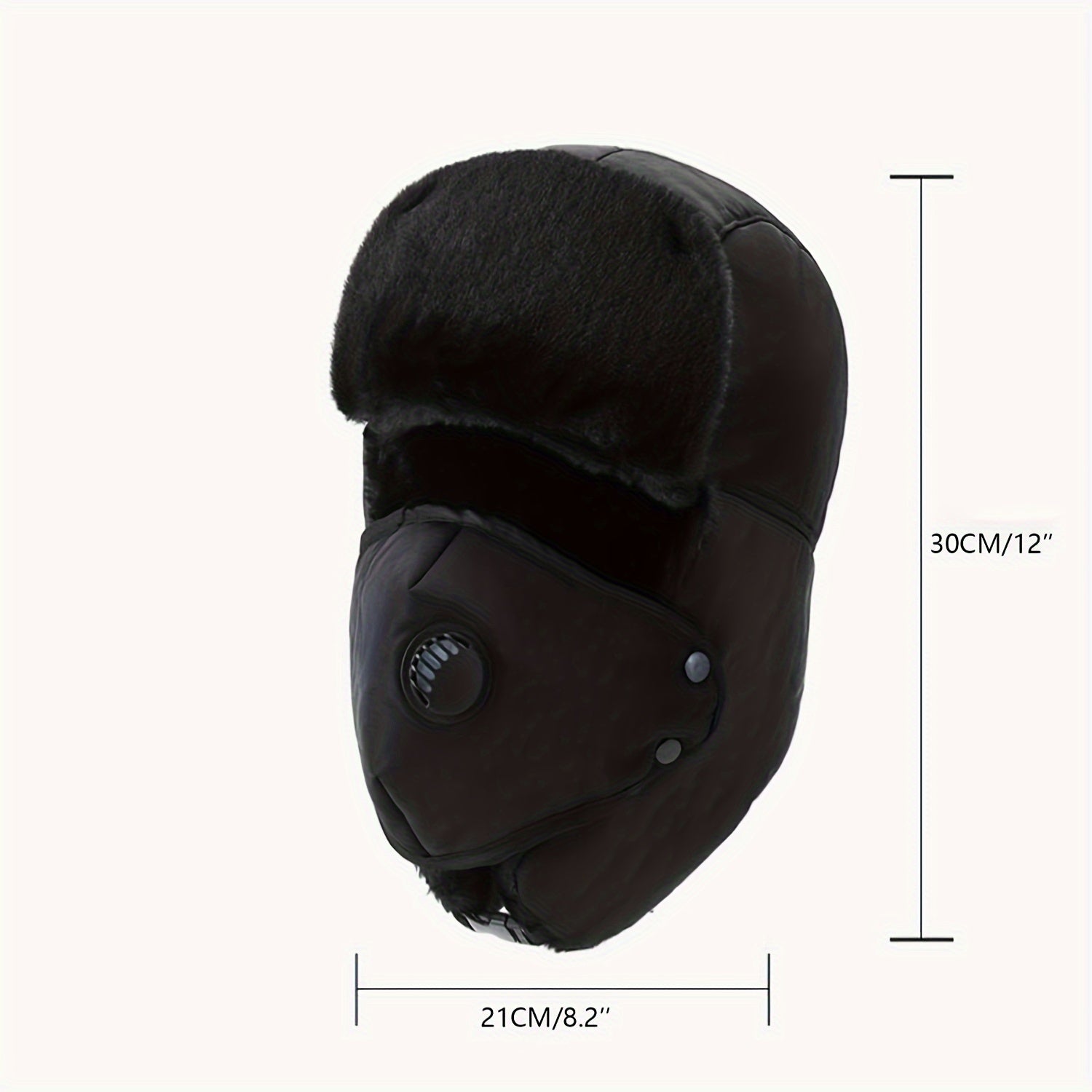 Gray Fishing Hat Cold proof Warm Hat With Mask Winter Fishing