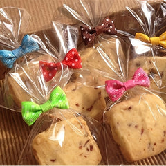 100pcs Colorful Butterfly Tie Silk Biscuit Bag Cable Tie