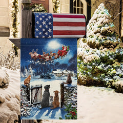 Christmas Garden Flag For Outside Double Sided Winter Yard Flag