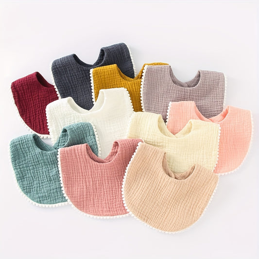 6Pcs Baby Lace Ball Cotton Bib Saliva Towel