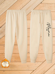  Casual Pants Women's Plus Letter Print Fleece Harem Trousers