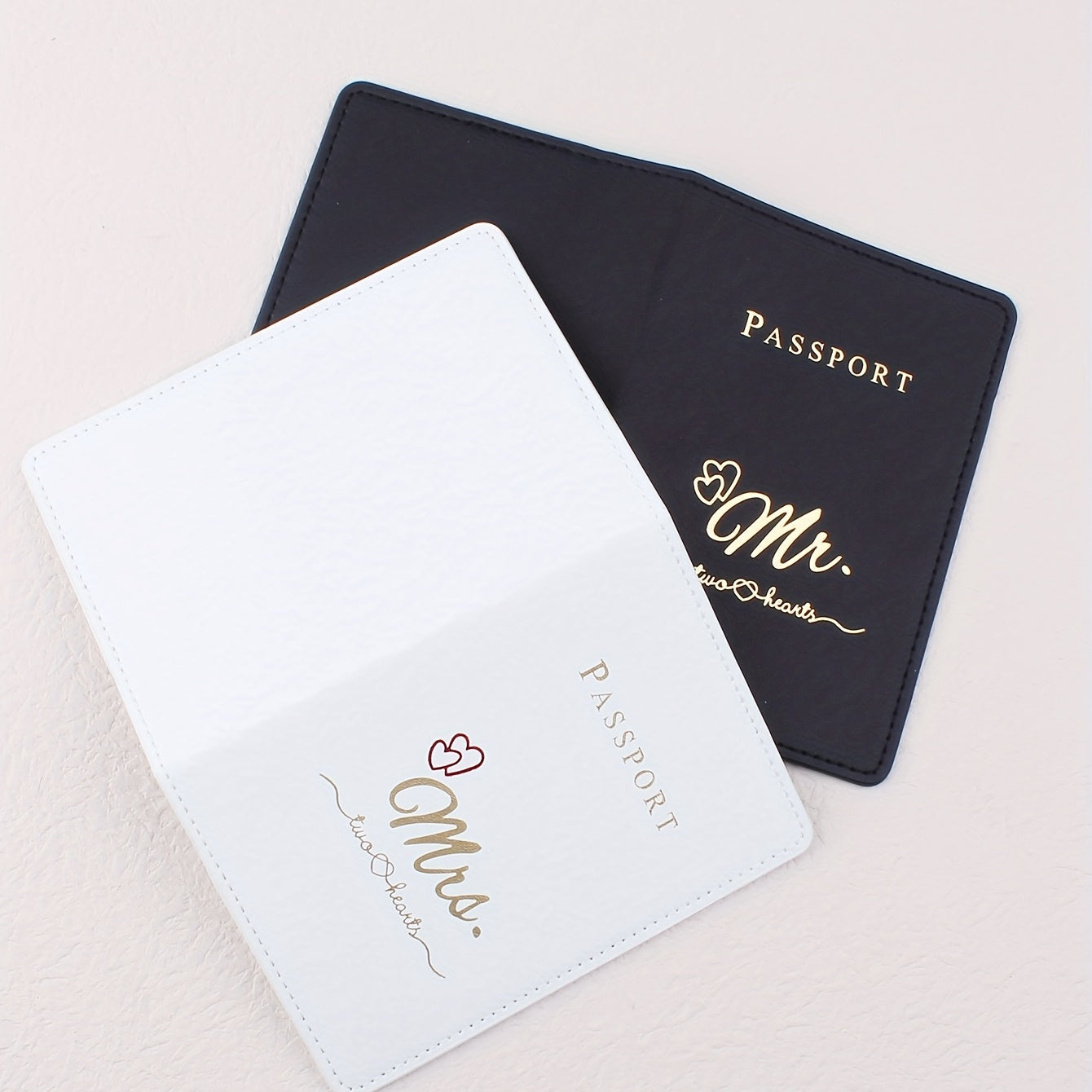 2pcs Mr &Mrs Passport Holder Travel Passport Holder Set