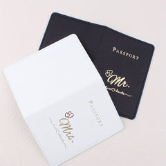 2pcs Mr &Mrs Passport Holder Travel Passport Holder Set