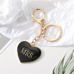 Love Alloy & Peach Heart Keychain Bag Pendant Men Jewelry Gift