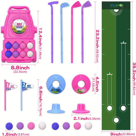 Kids Golf Club Toddler Golf Set with 8 Balls and Putting Pad