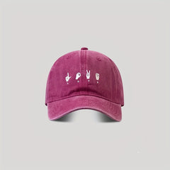 Vintage Baseball Cap LOVE Letter Embroidery Sun Protection Hat