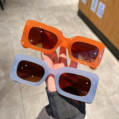 Rectangle Jelly Sunglasses Y2K Gradient Glasses UV400