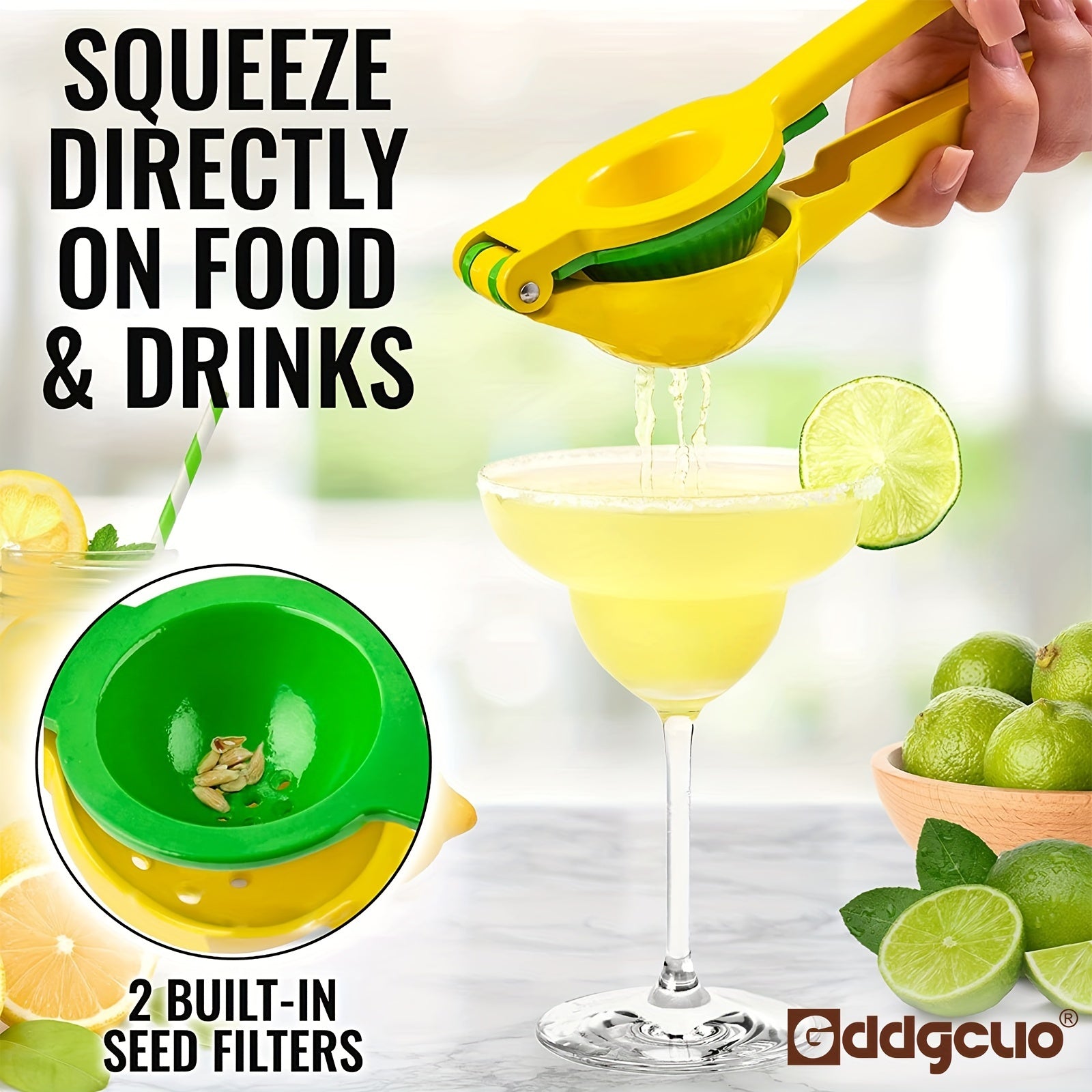 Stainless Steel Lemon Squeezer 5.08 cm Manual Juicer Hand Press