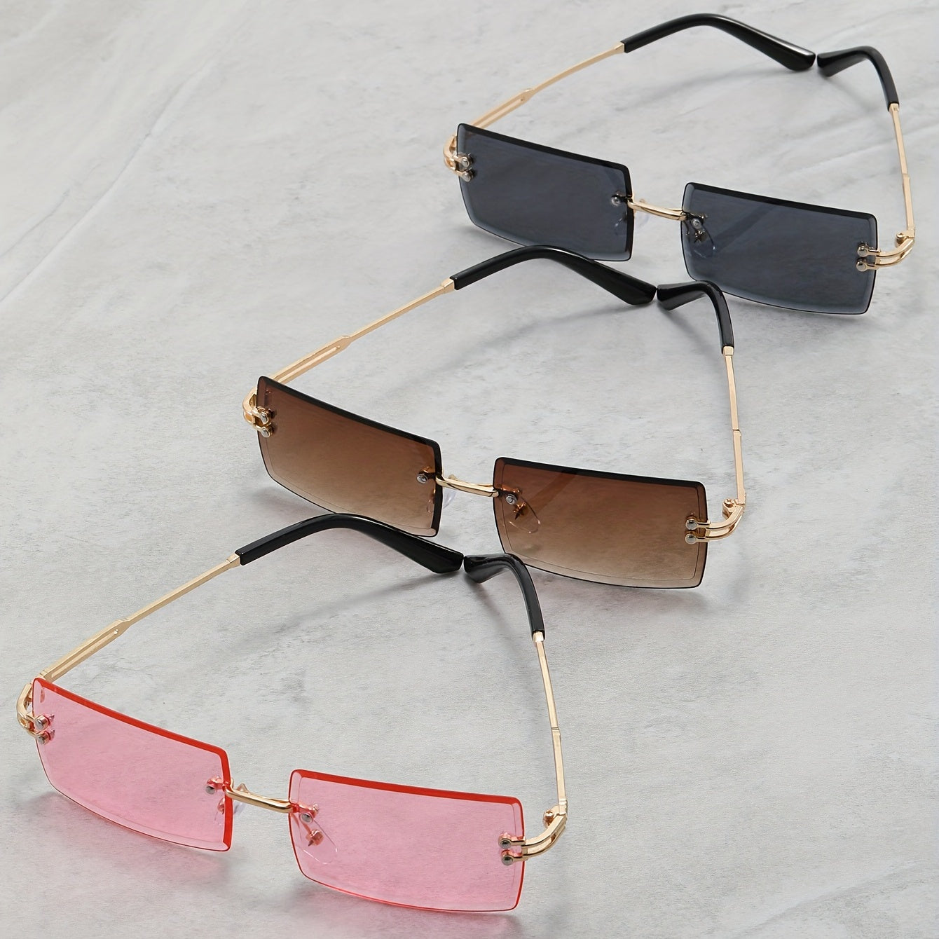 Men's Rimless UV Protection Sports Sunglasses for Cycling Fishing