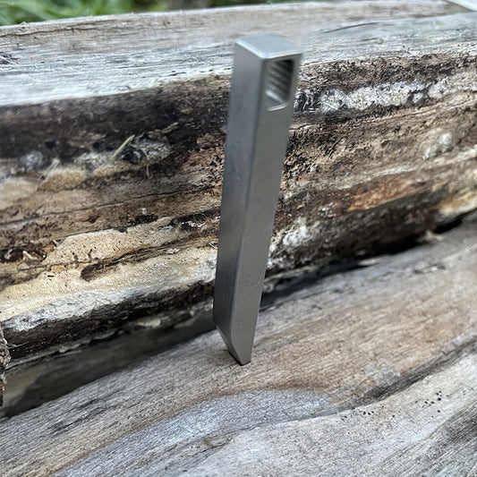 Mini Stainless Steel Prybar Keychain Pendant