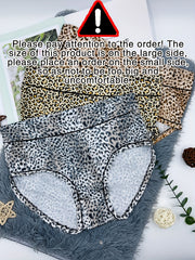 3pcs Leopard Print Briefs Comfy & Stretchy Intimates Panties
