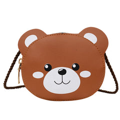 Kids Cartoon Animal Crossbody Bag With Strap And Zipper