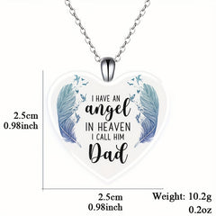 Crystal Feather Pendant Necklace Alphabet Necklace For Kids Daughters Adults