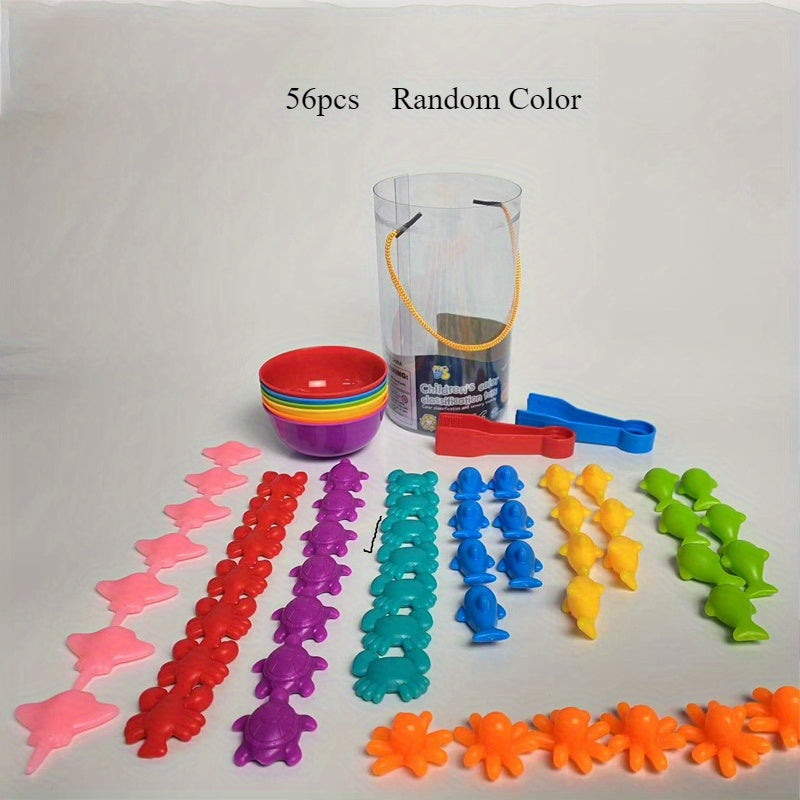 Kids' Rainbow Dino Counting & Classification Math Toy Set