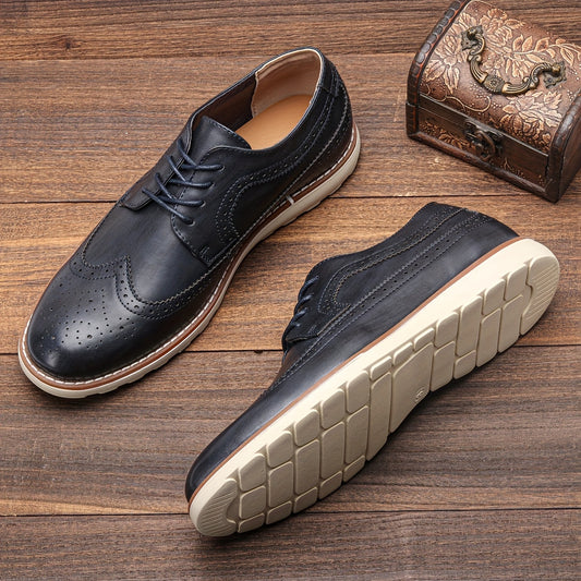 Men's Brogue Derby Shoes Non Slip Dress Shoes For Wedding Business