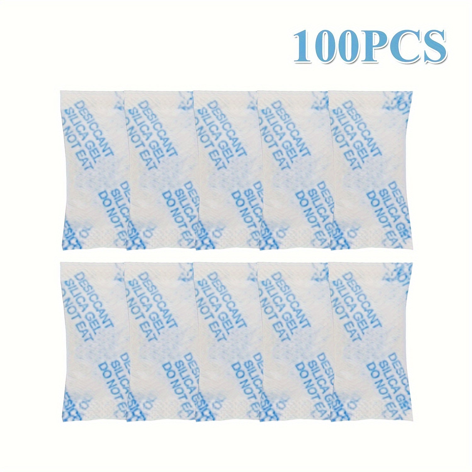 50-100pcs Reusable Silica Gel Packets Desiccant For Food Storage