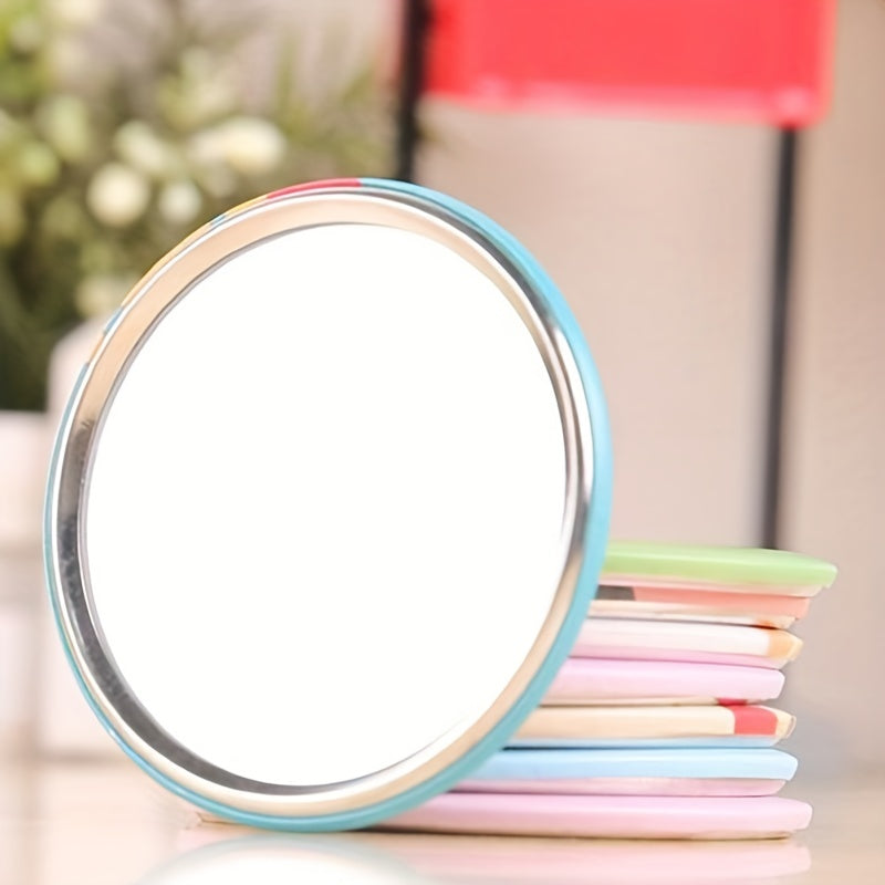 Small Round Cosmetic Mirror for Travel, Handheld Vanity Mirror