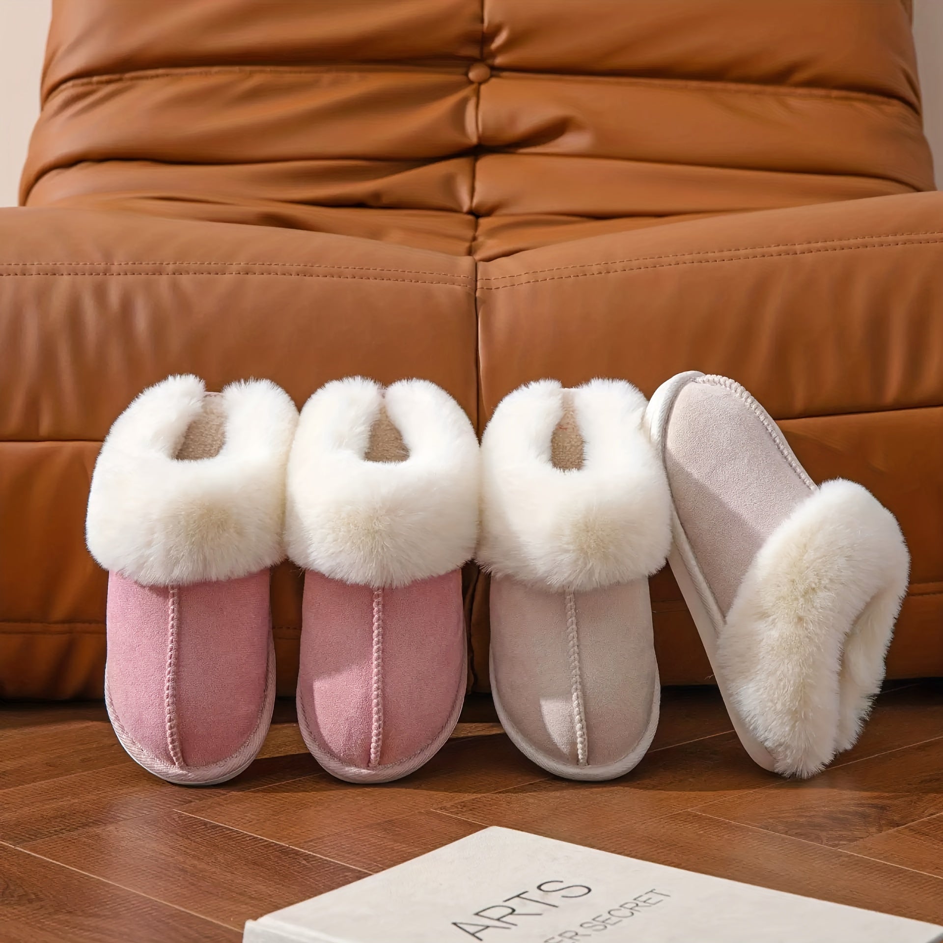 Warm Plush Anti-Skid Home Slippers - Autumn/Winter Indoor Unisex