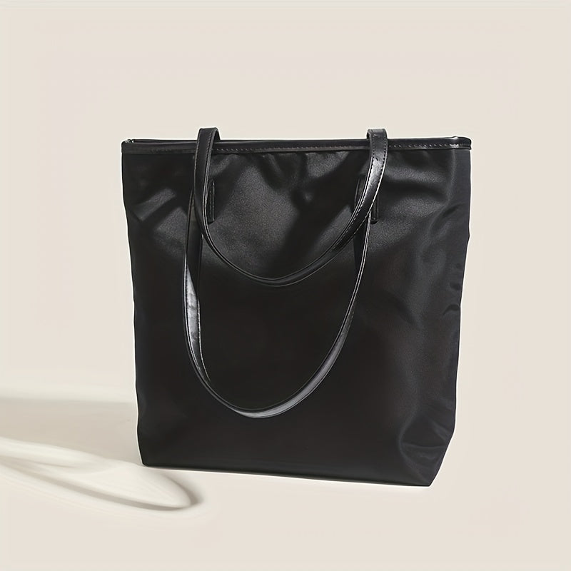 Minimalist Nylon Tote Bag Large Capacity Shoulder Bag Casual Laptop Handbag