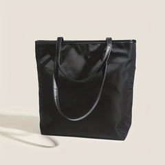 Minimalist Nylon Tote Bag Large Capacity Shoulder Bag Casual Laptop Handbag