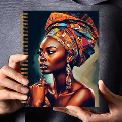 Inspirational African American Woman Notebook 13.97x21.08 cm